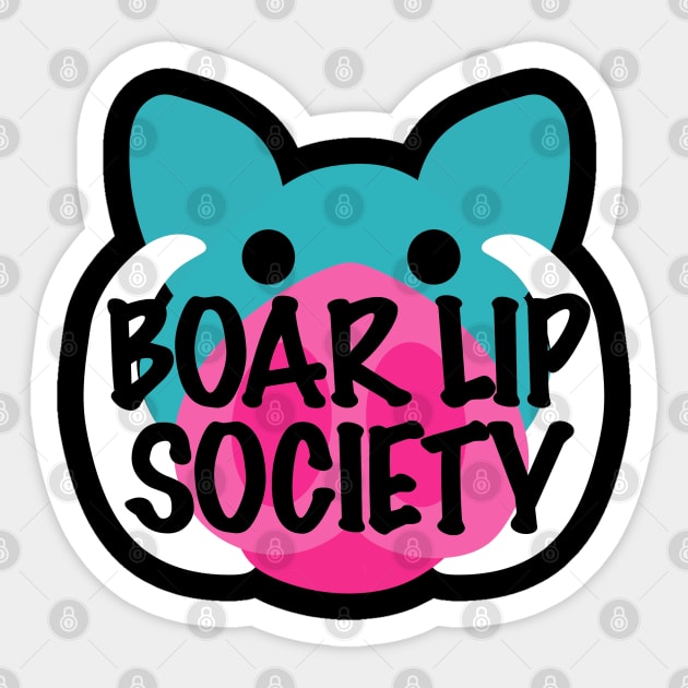 Boar Lip Society Sticker by birdiestreasuretrove